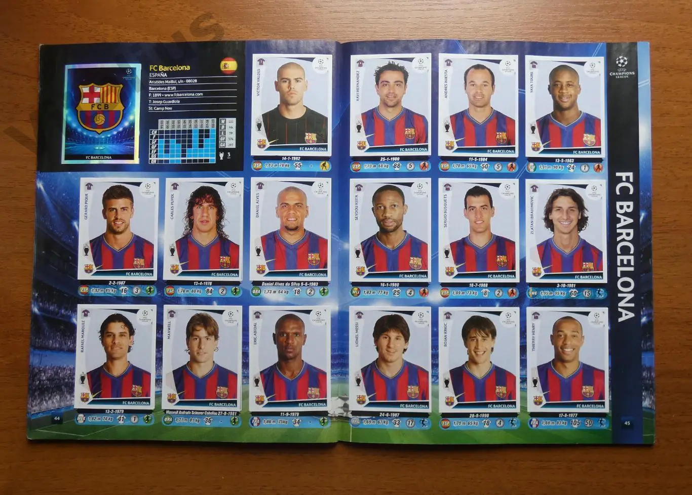 Альбом с наклейками ЛЧ 2009-2010 Панини Panini - заполнен полностью 5