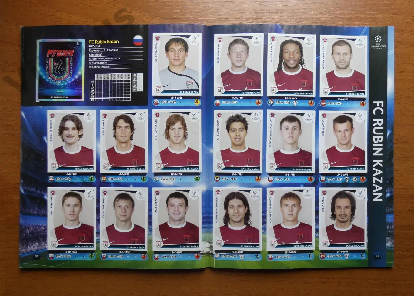 Альбом с наклейками ЛЧ 2009-2010 Панини Panini - заполнен полностью 6