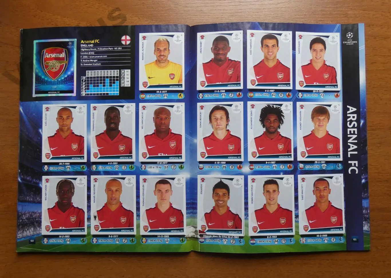 Альбом с наклейками ЛЧ 2009-2010 Панини Panini - заполнен полностью 7