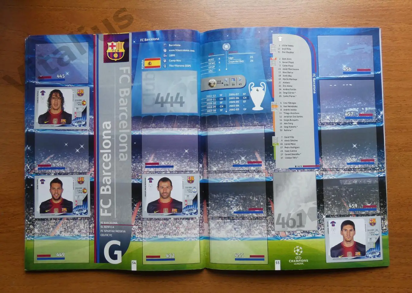 Альбом с наклейками ЛЧ 2012-2013 Панини Panini - заполнен частично (149 из 589) 6