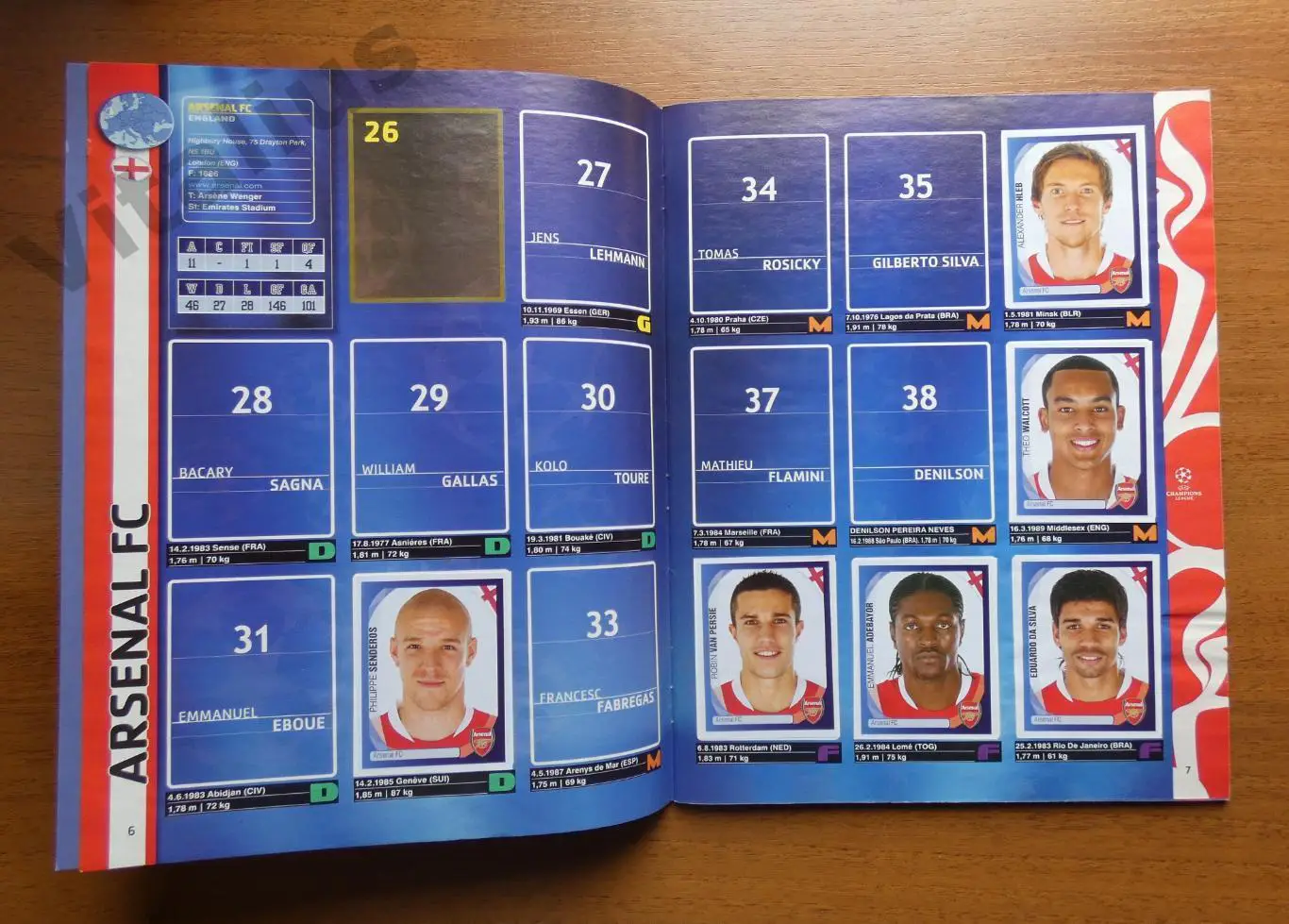 Альбом с наклейками ЛЧ 2007-2008 Панини Panini - заполнен частично (142 из 552) 1