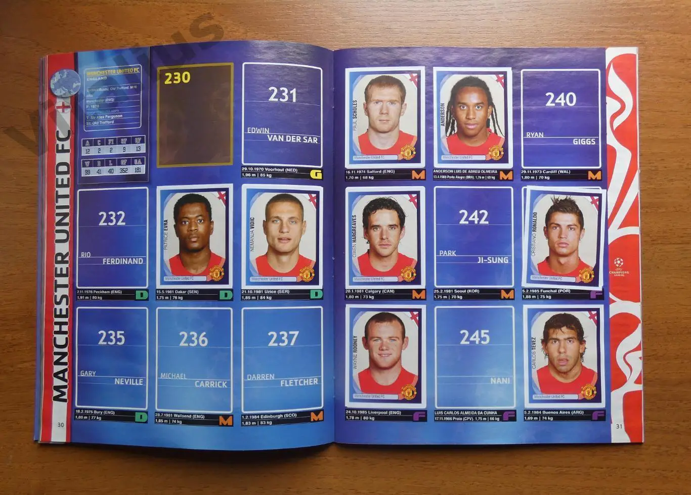 Альбом с наклейками ЛЧ 2007-2008 Панини Panini - заполнен частично (142 из 552) 4