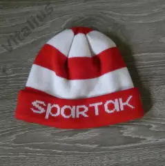 Шапка вязаная ФК Спартак Москва - красно-белая