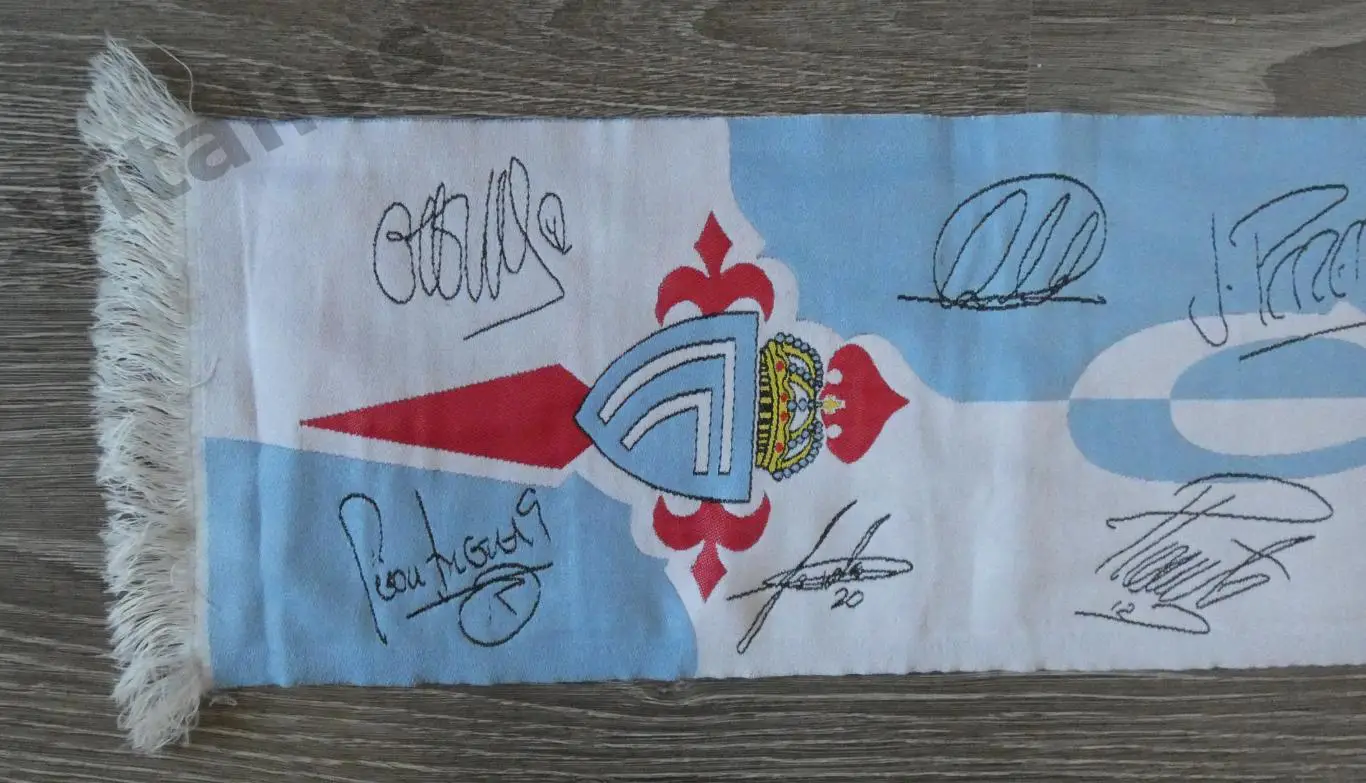 Шарф Сельта Виго Испания - сезон 2006/2007 - с вышитыми автографами игроков 1