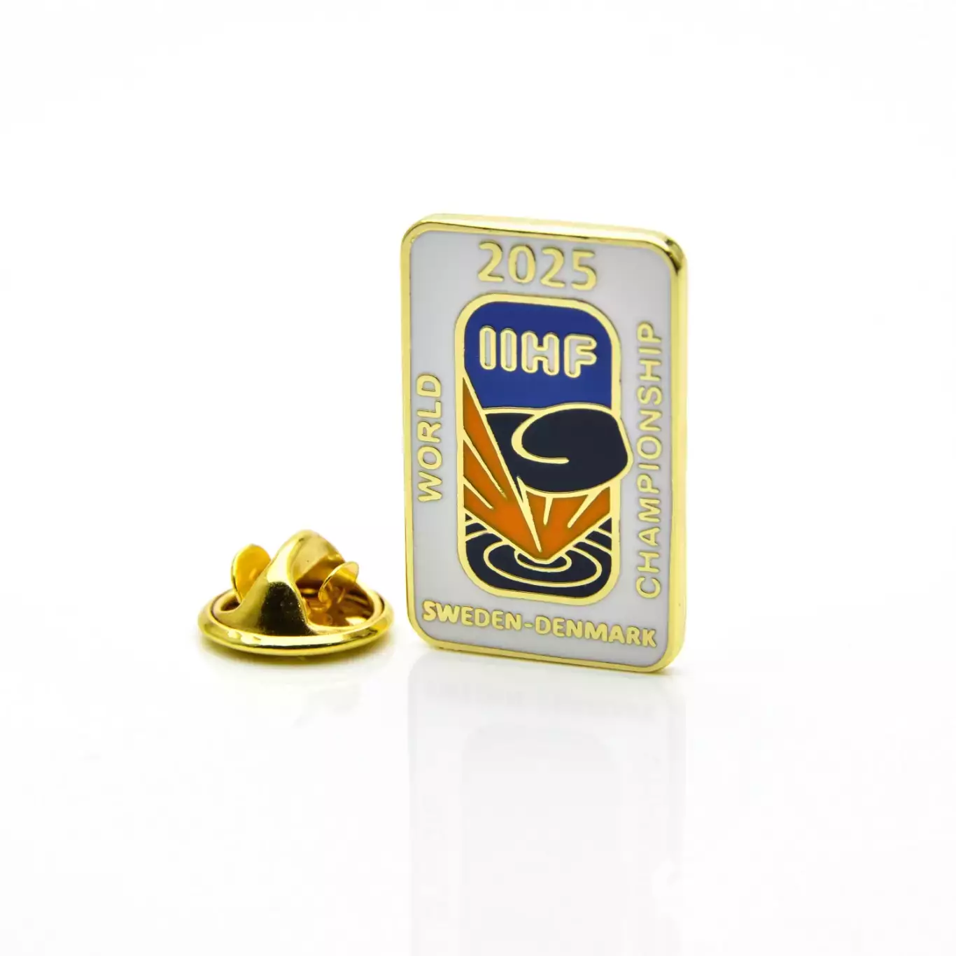 Значок Чемпионат мира по хоккею 2025г Швеция-Дания 1
