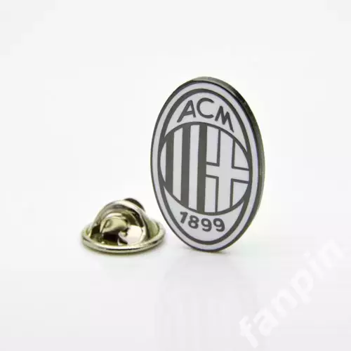 Значок ФК Милан (Милан, Италия) Эмблема NEW монохром 1
