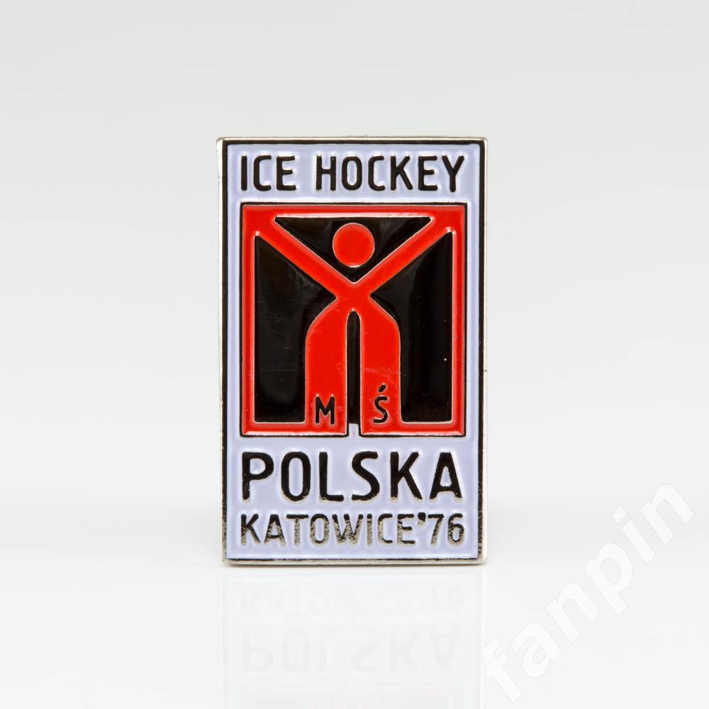 Значок Чемпионат мира по хоккею 1976г Польша