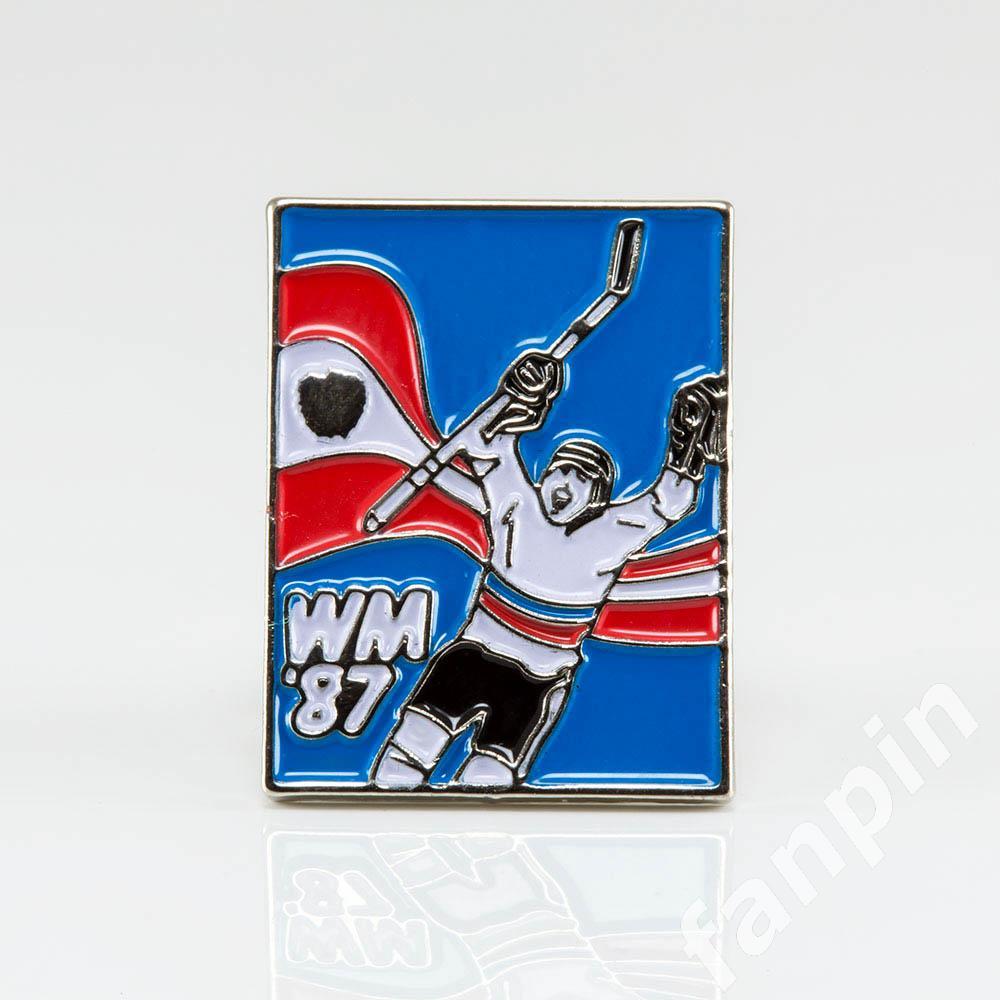 Значок Чемпионат мира по хоккею 1987г Австрия 1