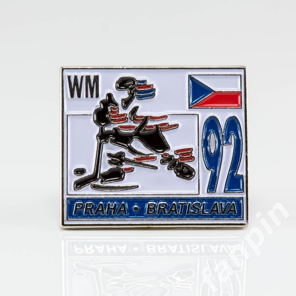 Значок Чемпионат мира по хоккею 1992г Чехословакия