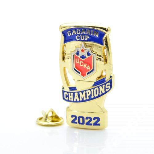 Значок большого размера ЦСКА (Москва) - обладатель кубка Гагарина 2022г 1