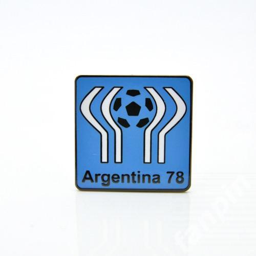 Значок Чемпионат мира по футболу 1978 (Аргентина) Эмблема голубая