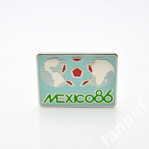 Значок Чемпионат мира по футболу 1986 (Мексика) Эмблема зеленая