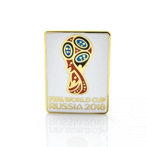 Значок Чемпионат мира по футболу 2018 (Россия) Эмблема белая