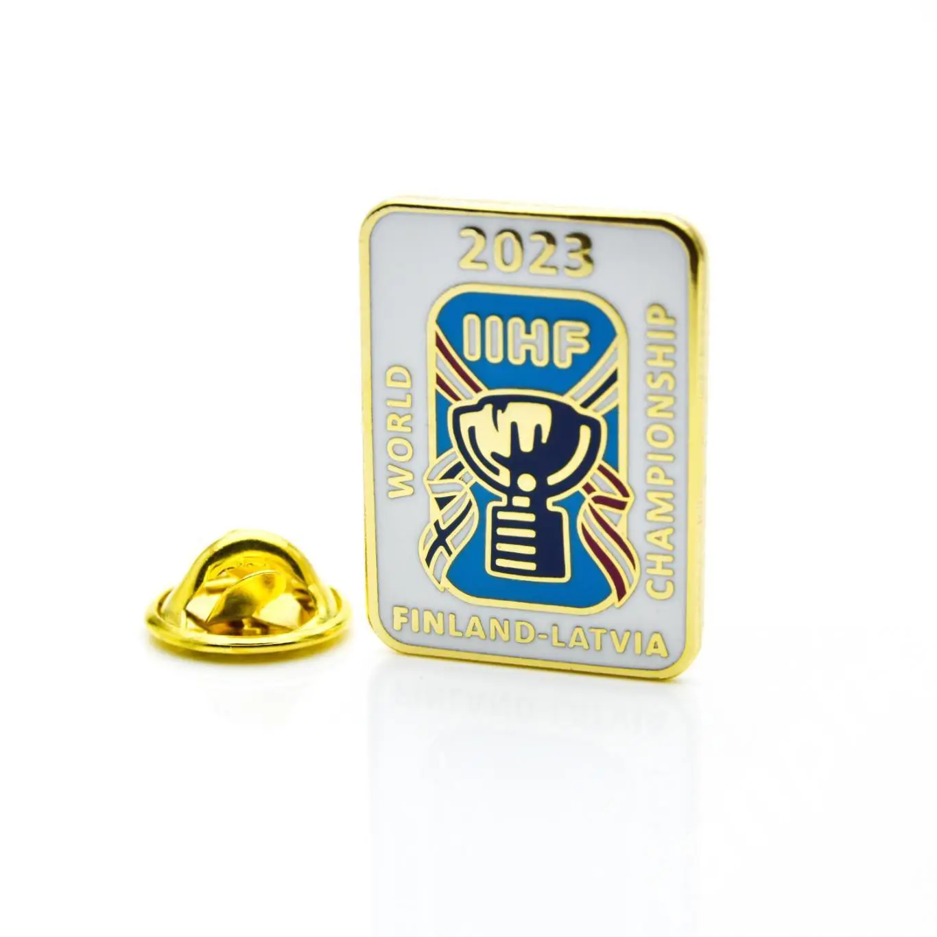 Значок Чемпионат мира по хоккею с шайбой 2023 года (Финляндия-Латвия) 1
