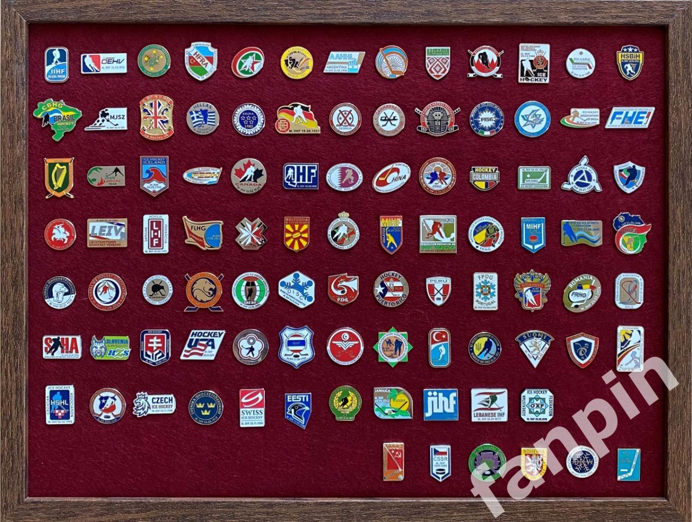 Подарочный набор значков Все национальные хоккейные федерации из 95 значков