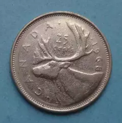 25 центов 1968 год Канада (63)