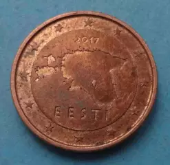 1 Евро цент 2017 года Эстония (65)