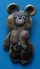 Олимпийский мишка Москва 1980 цветные кольца (68)