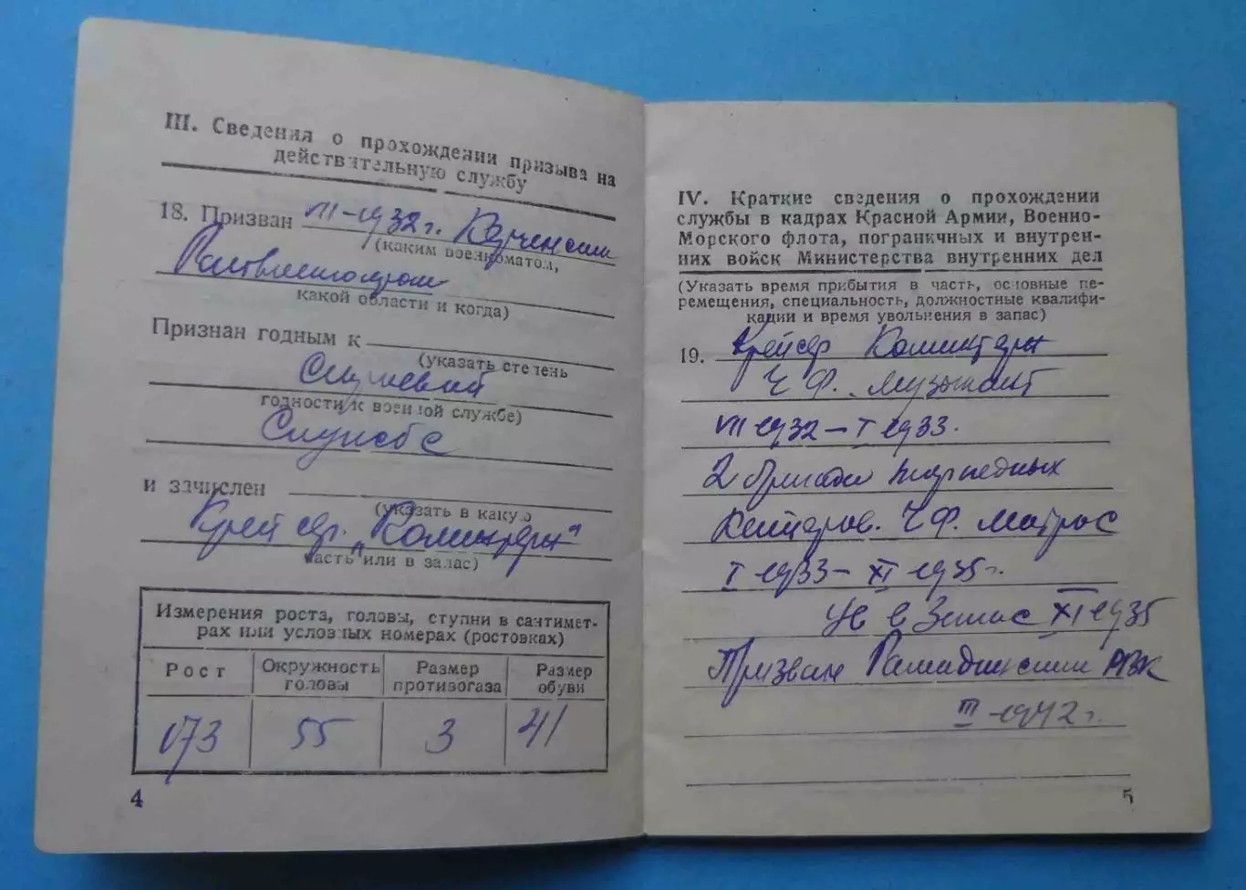 Военный билет 1948 ЧФ Матрос крейсер Коминтерн Бердичев Житомирская обл (68) 3
