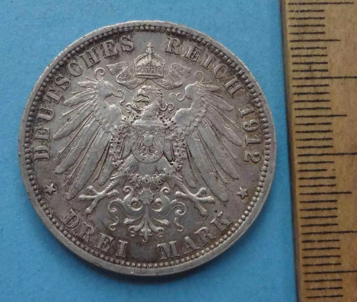 3 марки 1912 года Вильгельм II, серебро 2