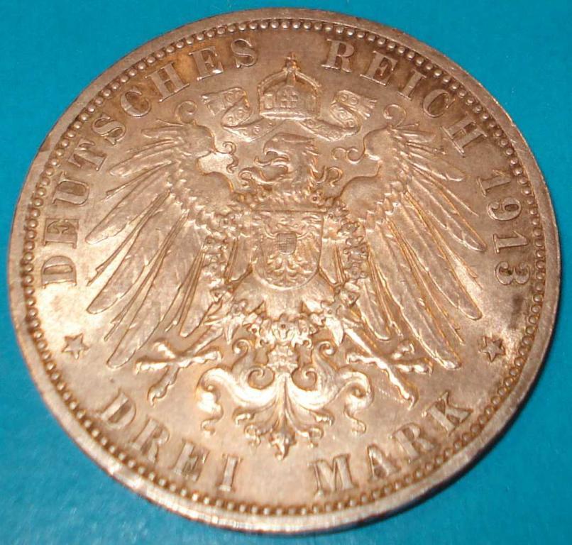 3 марки 1913 года, серебро 1