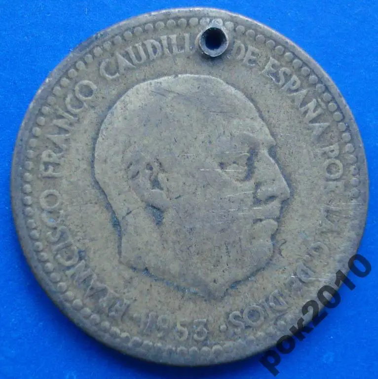 1 песет 1953 года