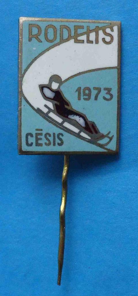 Санный спорт бобслей Цесис 1973 Латвия Rodelis Cesis