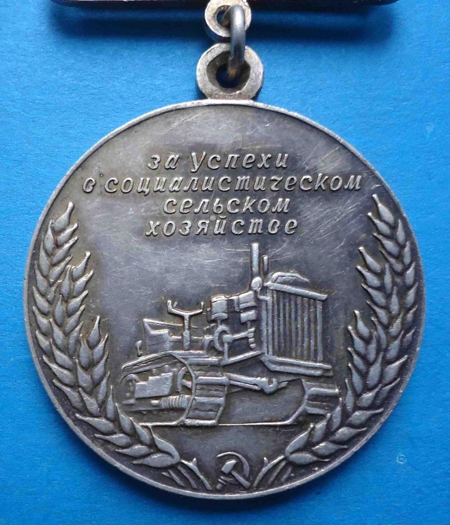 Большая серебряная медаль ВСХВ За успехи в социалистическом сельском хозяйстве 3