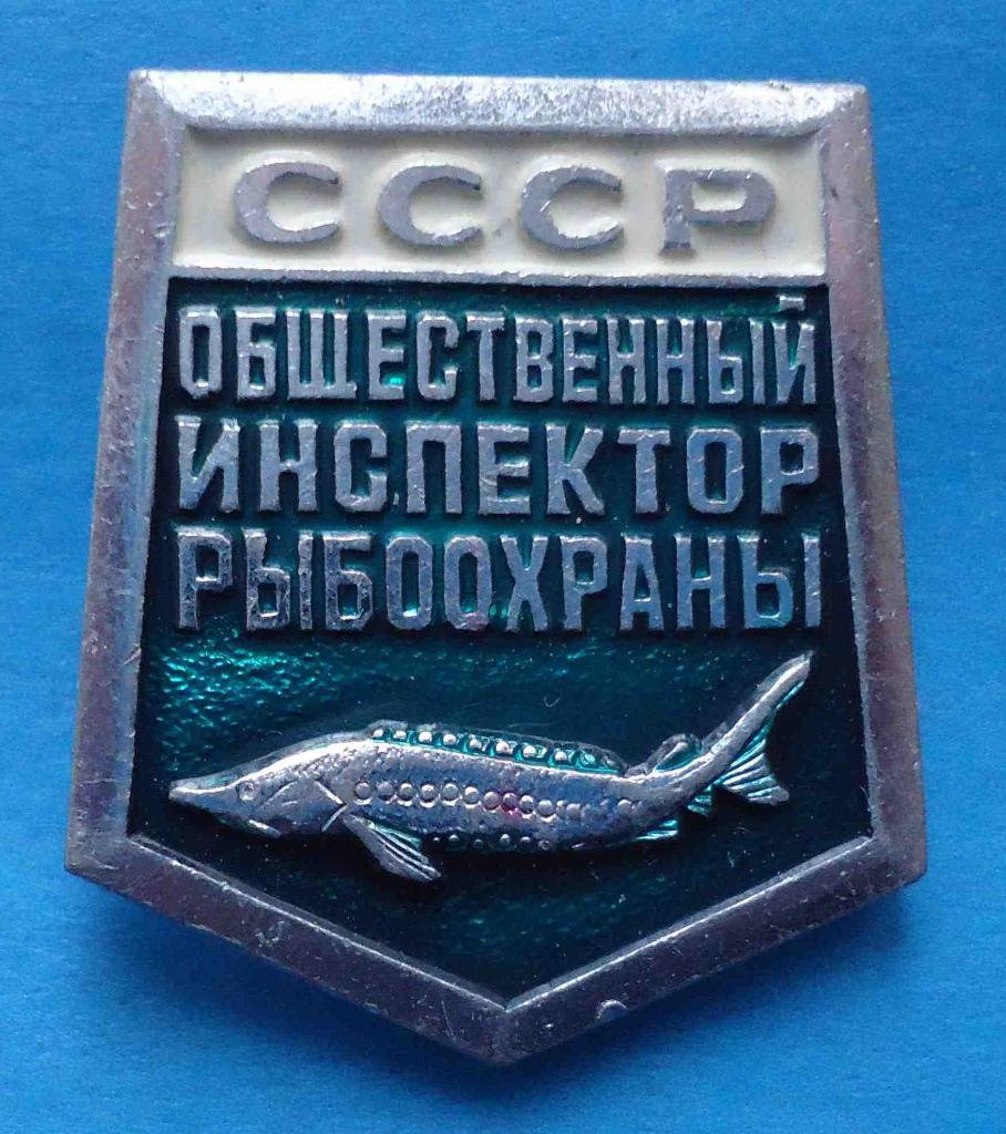 Общественный инспектор рыбоохраны СССР осетр