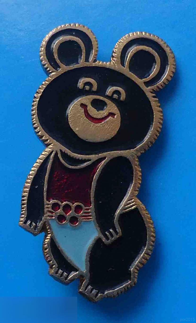 Олимпийский мишка Москва 1980 черный голубые трусы красное трико МЗСИ