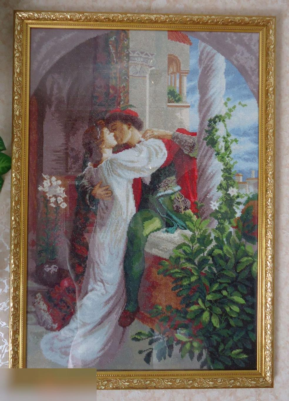 Ручная работа Вышивка крестиком Ромео и Джульетта