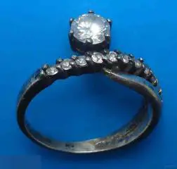 Кольцо с камнями СССР 925 проба серебро