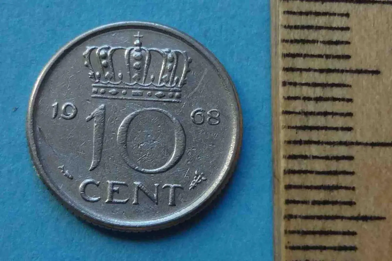 10 центов 1968 года Нидерланды 1