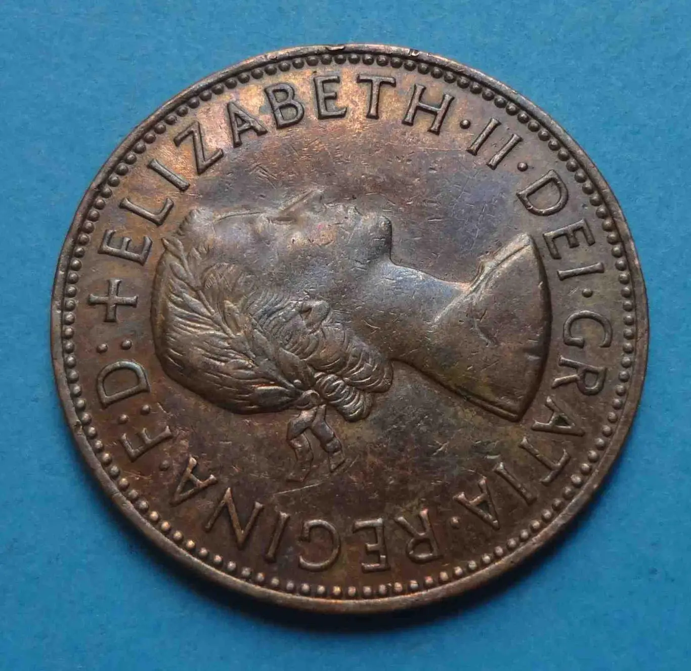 1 пенни 1963 год Великобритания 1