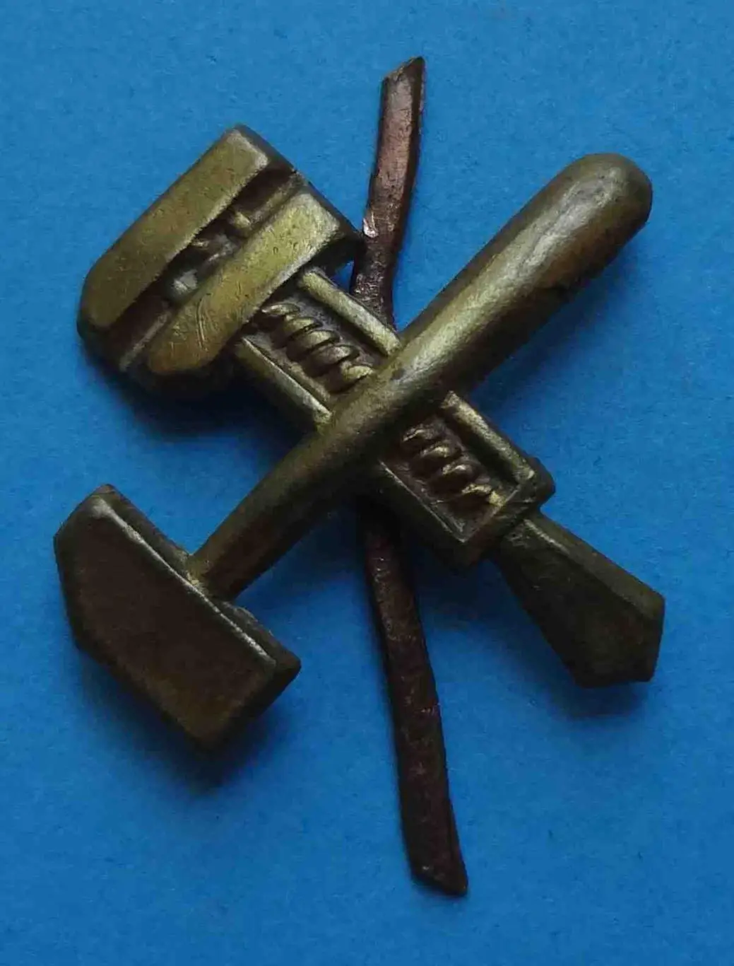 Эмблема на петлицы, погоны Военно-технический состав/Технические войска латунь 2 1