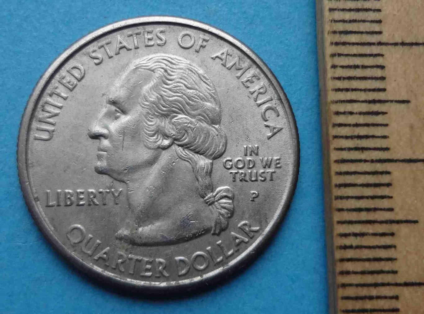 США 25 центов 2001 год P Нью Йорк 2