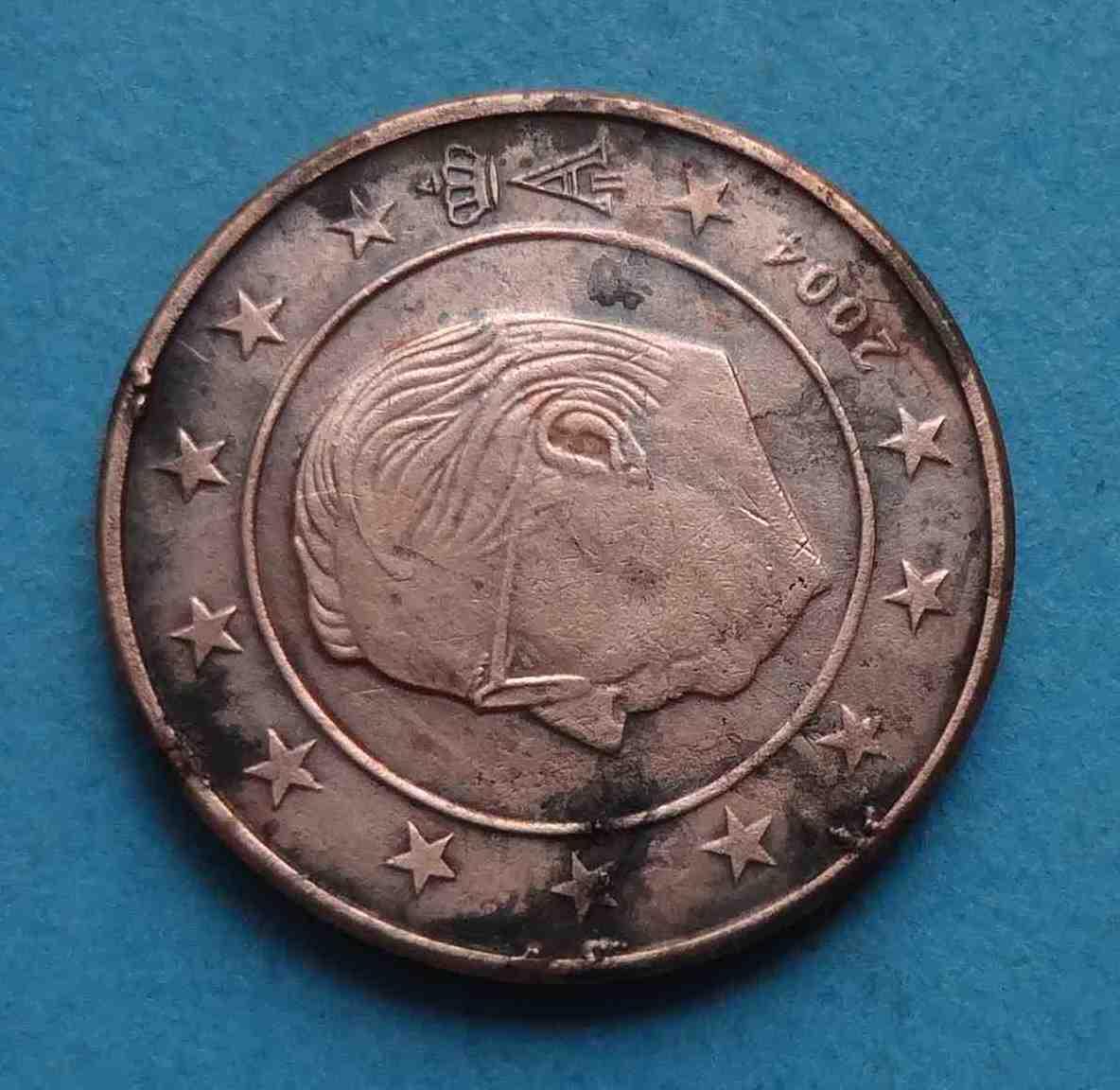 2 Евро цента 2004 года Бельгия 1