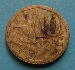 10 центов 2009 год ЮАР 2 (38)