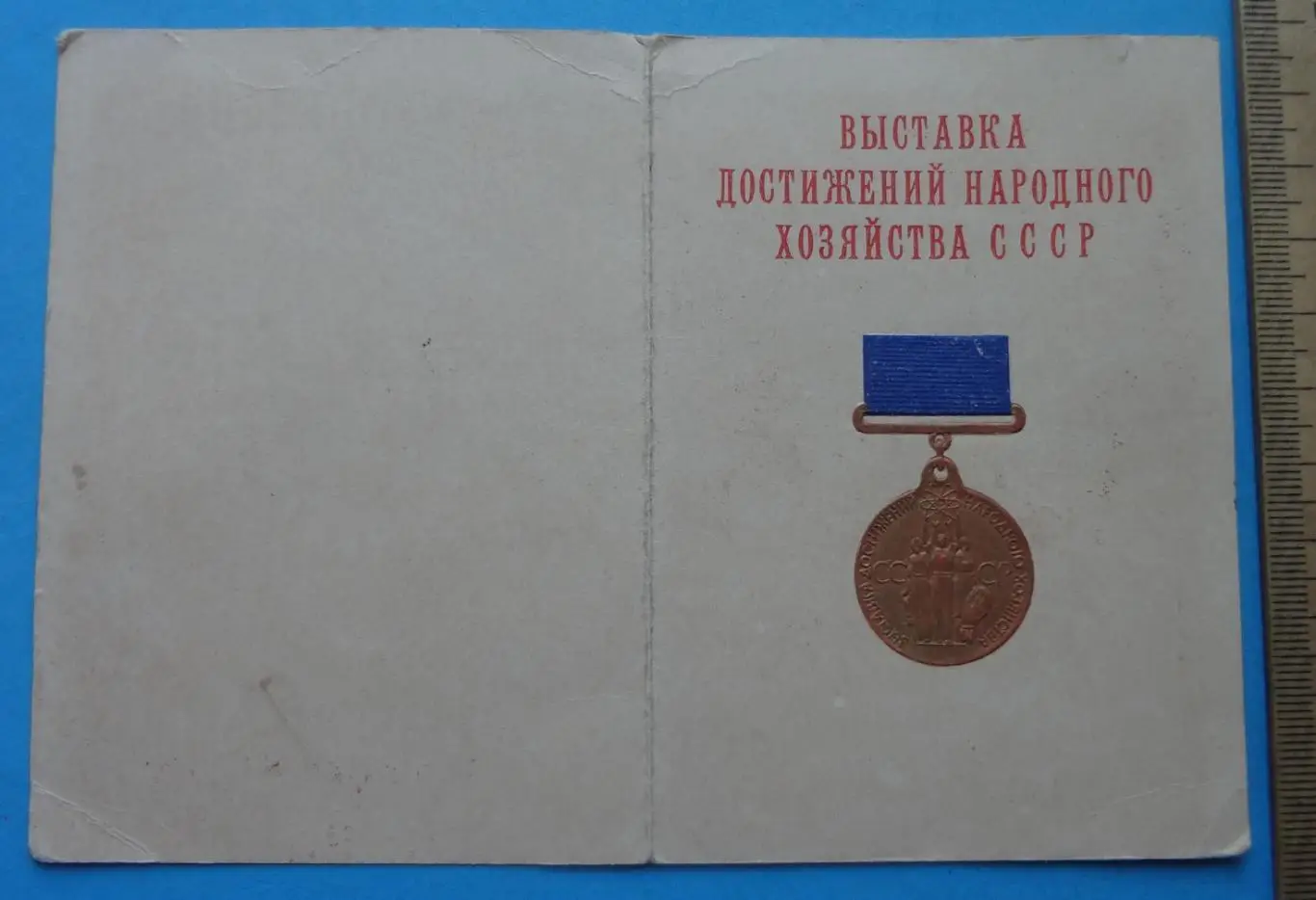 Юный участник ВДНХ с документом Выставка достижений народного хозяйства СССР (56 5