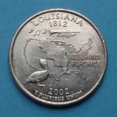 25 центов 2002 года США Луизиана (57)