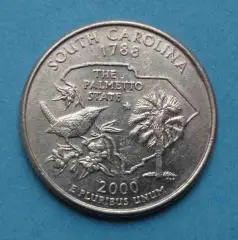 25 центов 2000 года США Южная Каролина (57)
