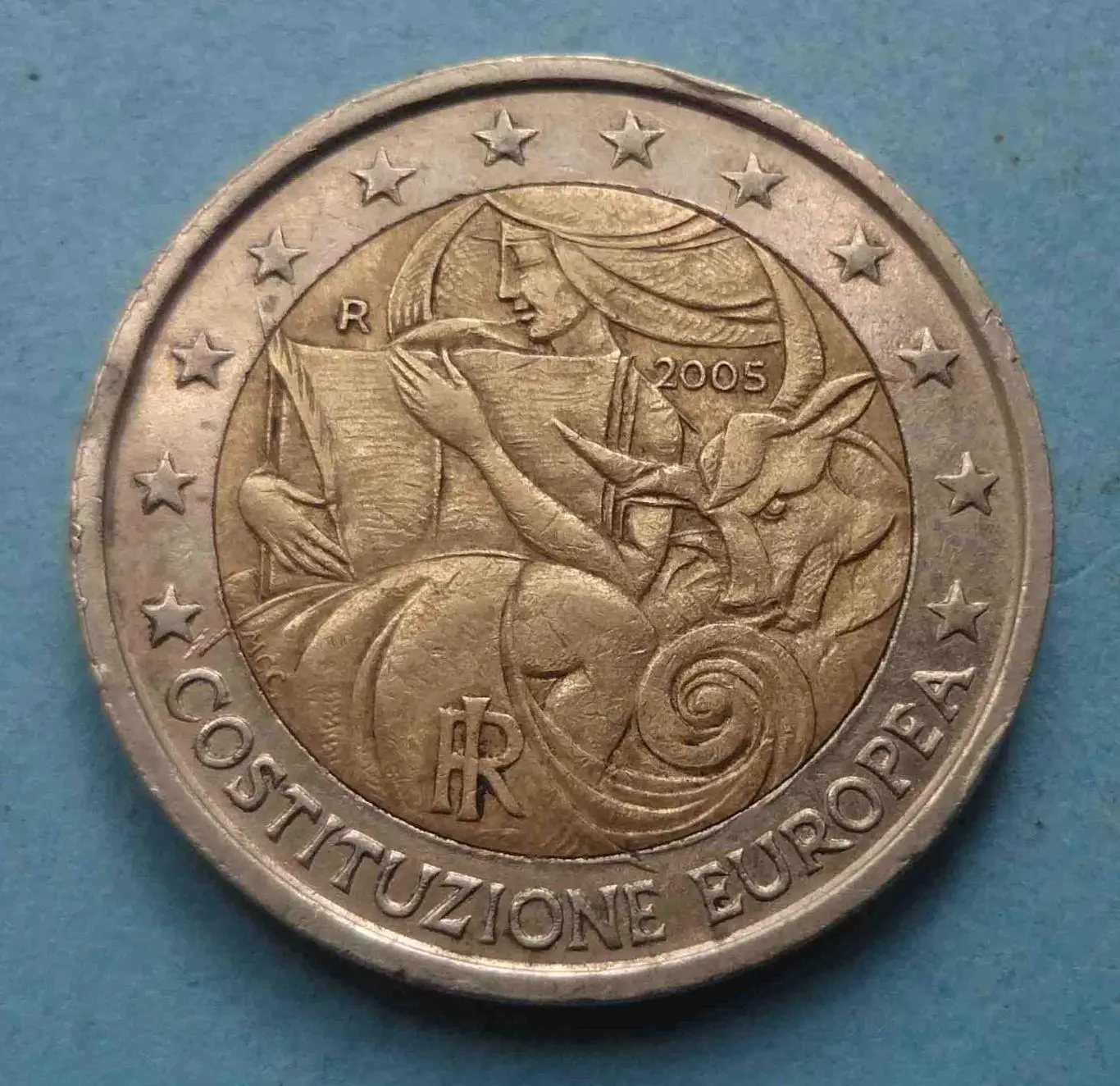 2 евро 2005 год Европейская Конституция (58)