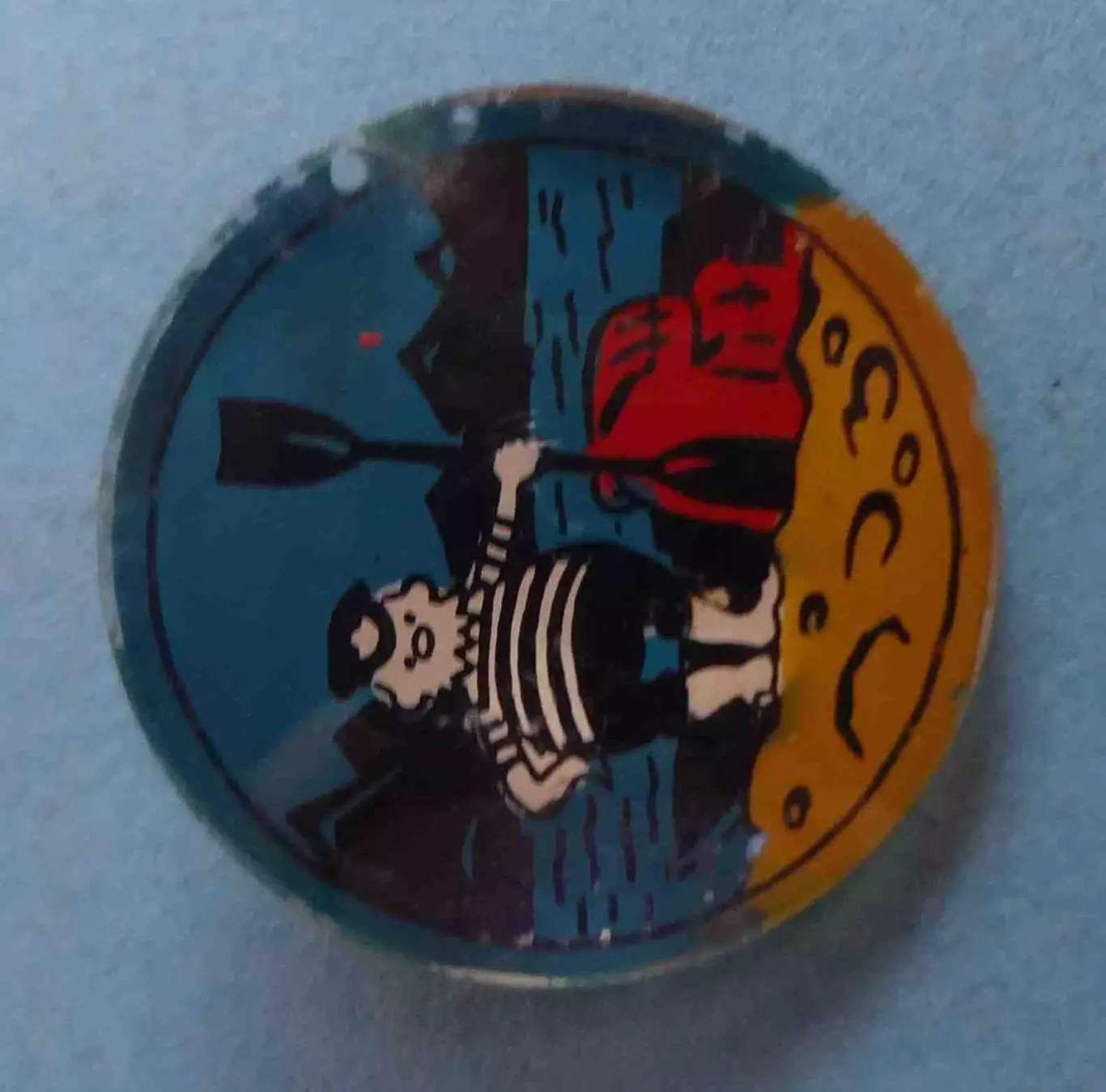 Моряк с веслом моря горы стекло (58) 2