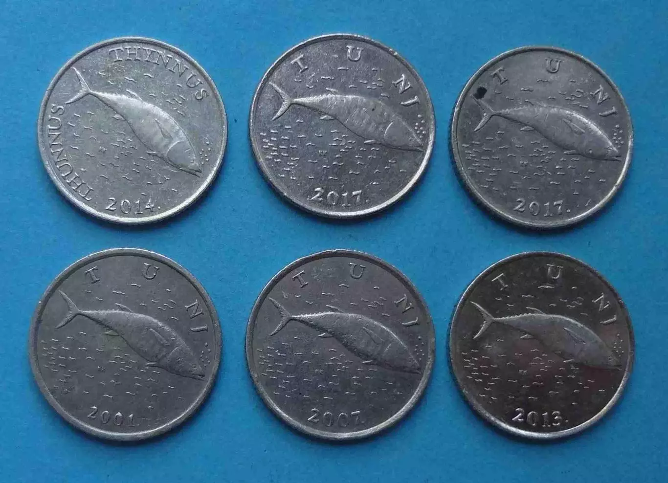 2 куна 2001-2017 года 6 штук Хорватия (59)