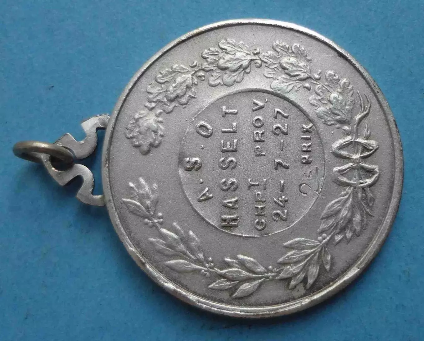 Жетон Соревнования по бегу 1927 Хасселт Бельгия серебро (59) 3