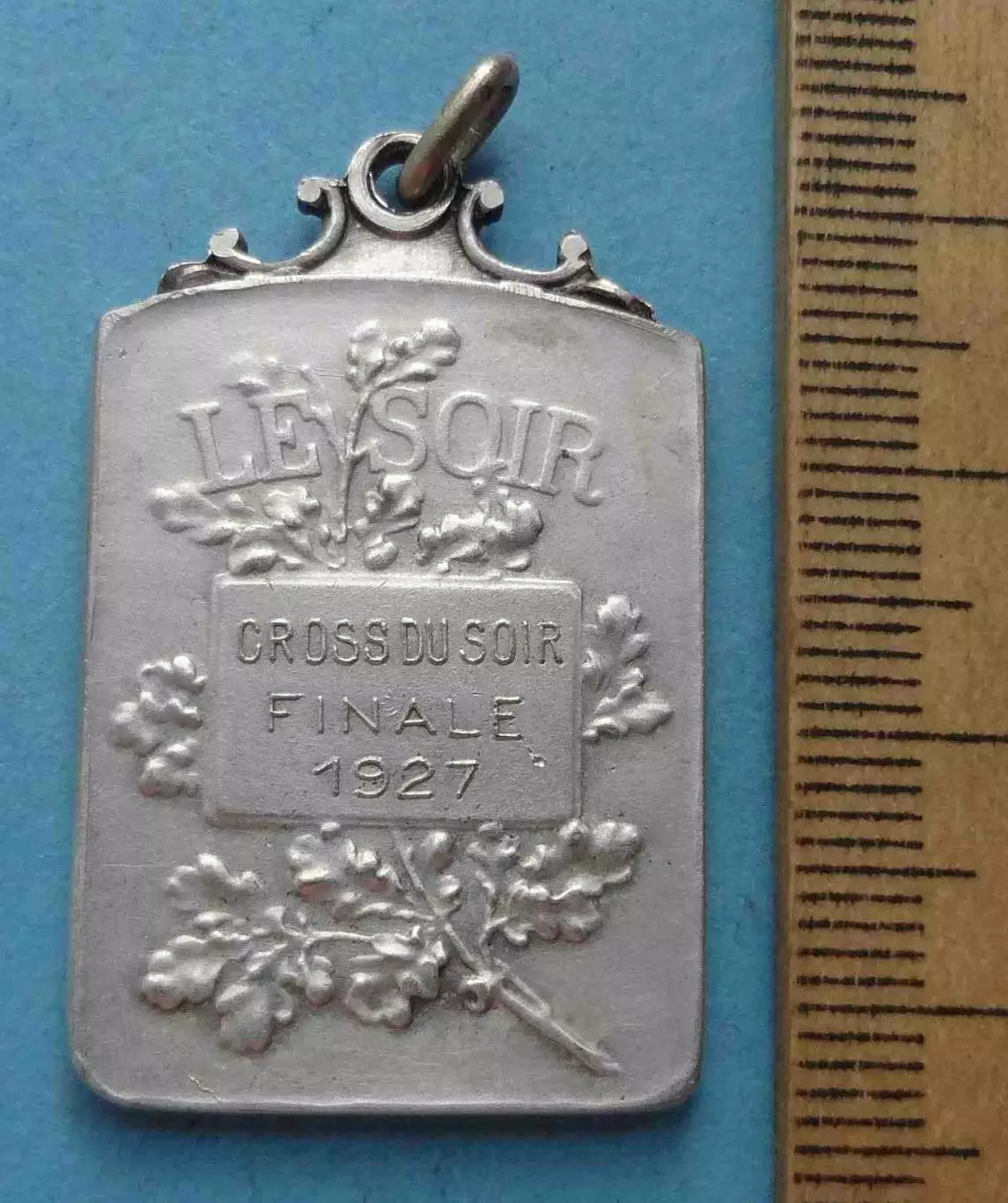 Жетон LE SOIR Финальные соревнования по бегу 1927 Бельгия серебро (59) 2