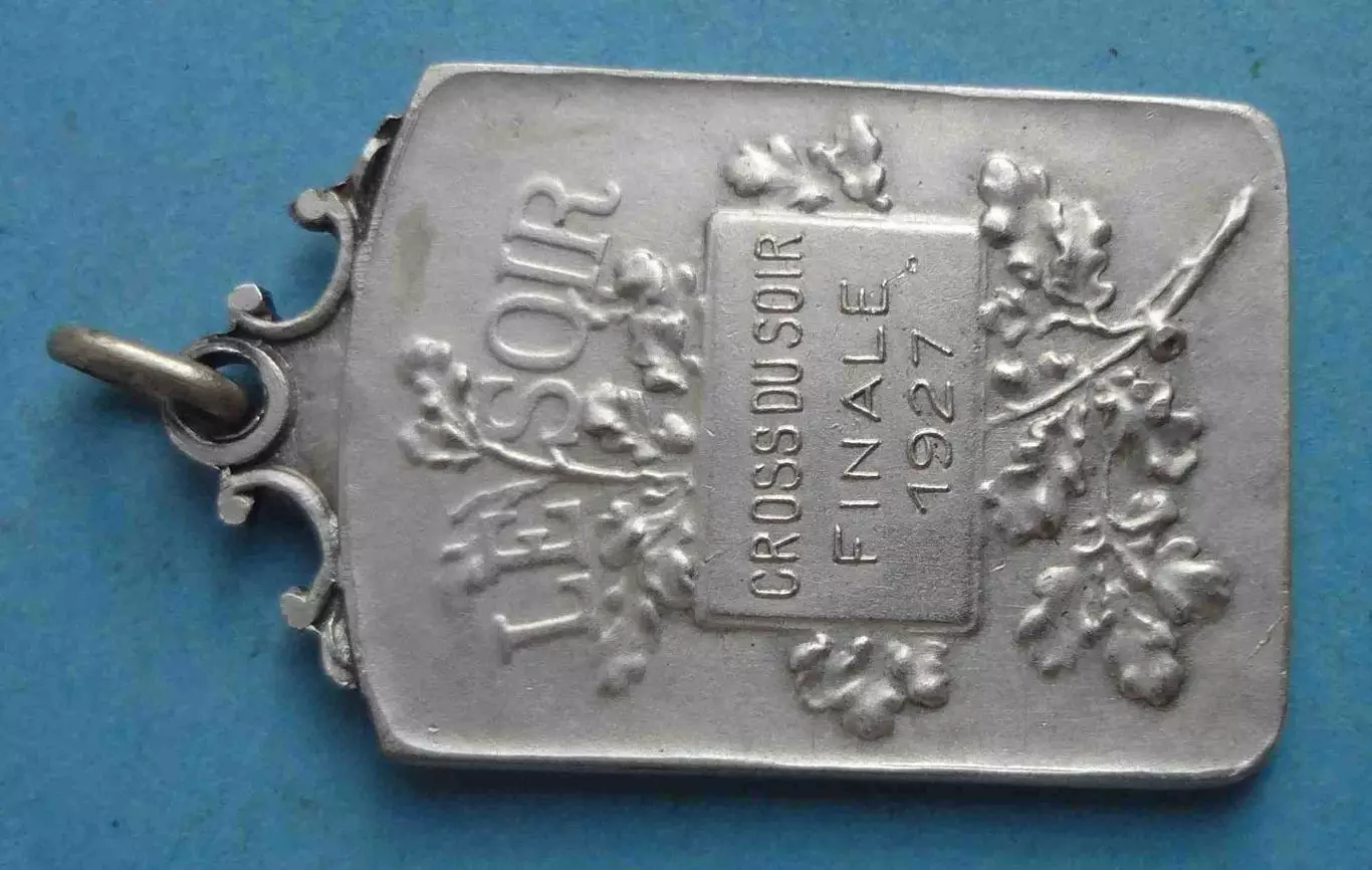 Жетон LE SOIR Финальные соревнования по бегу 1927 Бельгия серебро (59) 3