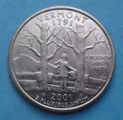 25 центов 2001 США Вермонд (60)