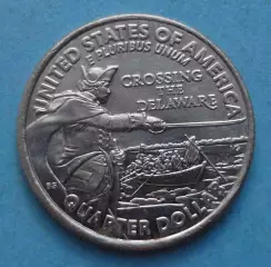 25 центов 2021 США Джордж Вашингтон Переправа через реку Делавэр (60)