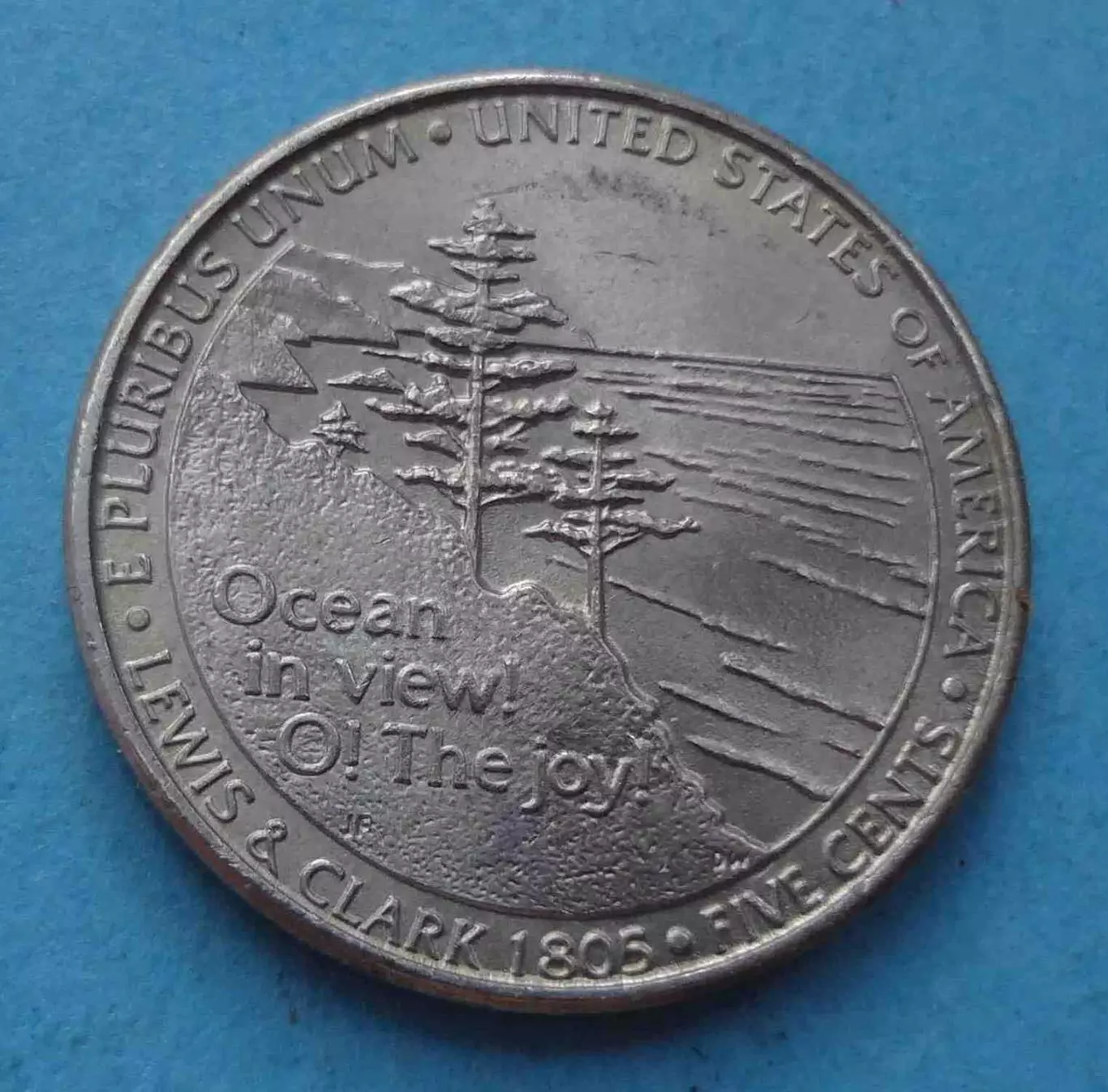 5 центов 2005 года США P 200 лет экспедиции Льюиса и Кларка Выход к океану (60)